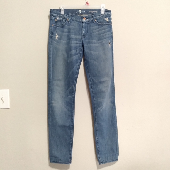 7 For All Mankind Straight Leg Sequined jeans, 29 - Picture 7 of 8